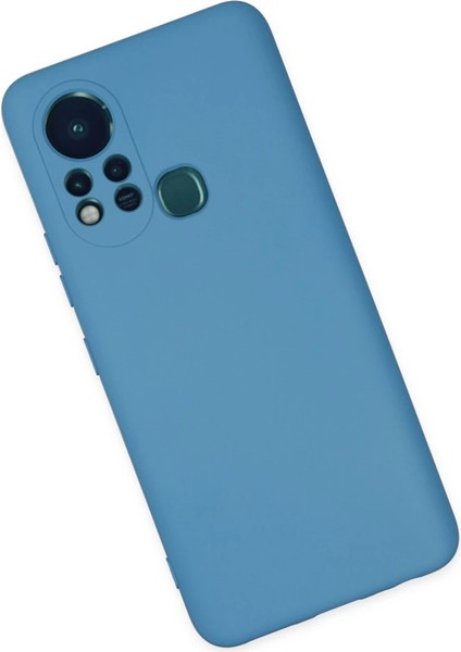Infinix Hot 11S Kılıf Nano Içi Kadife Silikon - Mavi modelleri