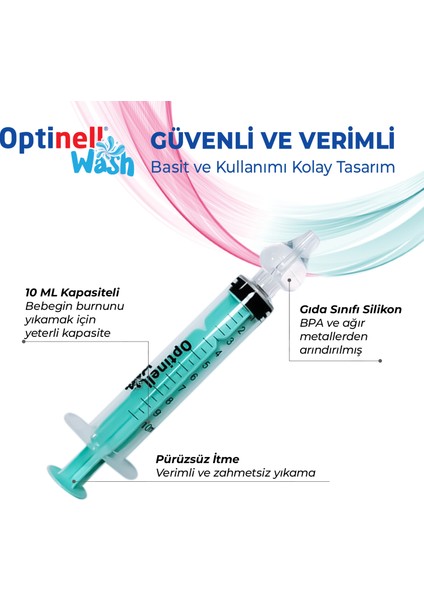 2 'li Şırıngalı Burun Aspiratörü Bebek Burun Temizleme Aparatı Şırınga 10 ml Enjektörü fiyatları