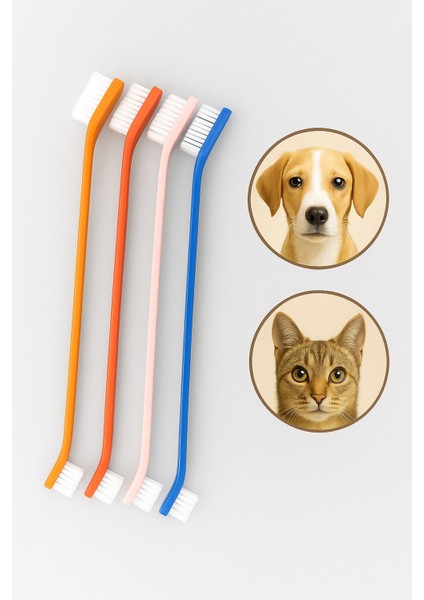4’lü Köpek Diş Fırçası Seti – Evcil Hayvan Ağız ve Diş Bakımı