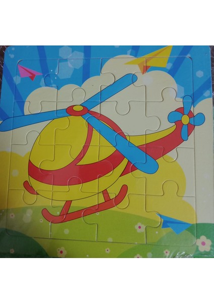 Ahşap 16 Parçalı Renkli Karışık Modelli Puzzle Zeka Oyunu 15X15CM 5li Set fiyatları