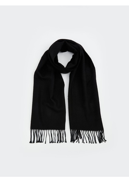 Yeni Sezon Püskül Detaylı Düz Erkek Atkı