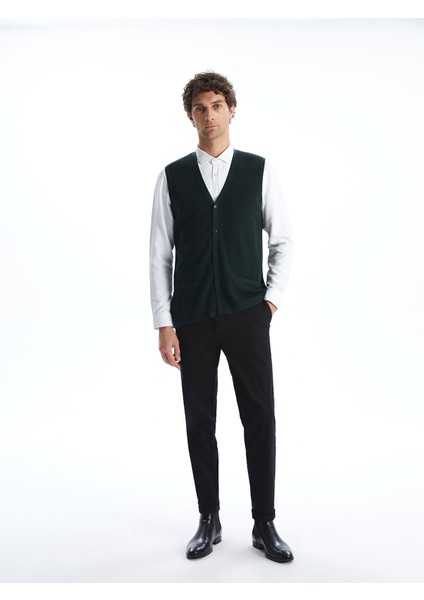 Yeni Sezon Standart Kalıp V Yaka Erkek Triko Yelek fiyatları