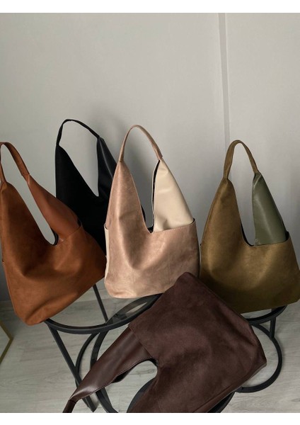 Süet Deri Detaylı Salaş Omuz Çantası fiyatları