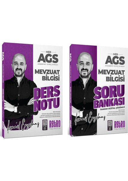 2026 Ags Mevzuat Ders Notları + Soru Bankası Tamamı Video Çözümlü 2 Li Set Retro Yayınları