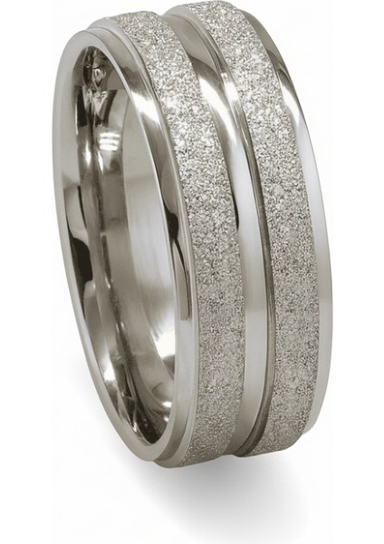 Gümüş Renk Modern Tasarım 316L Kalite Paslanmaz Kadın Çelik Yüzük Alyans - 14 Ölçü