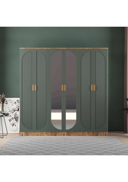 Soho 6 Kapaklı Eko Bazalı Gardırop - Mdf Kapak fiyatları