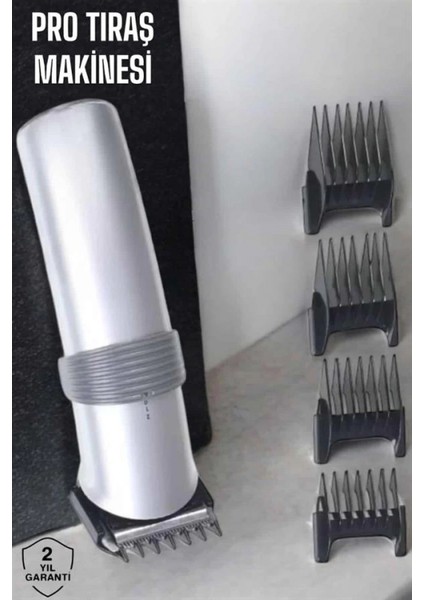 4 Taraklı Profesyonel Şarjlı Saç ve Sakal Kesme Tıraş Makinesi Seti fiyatları