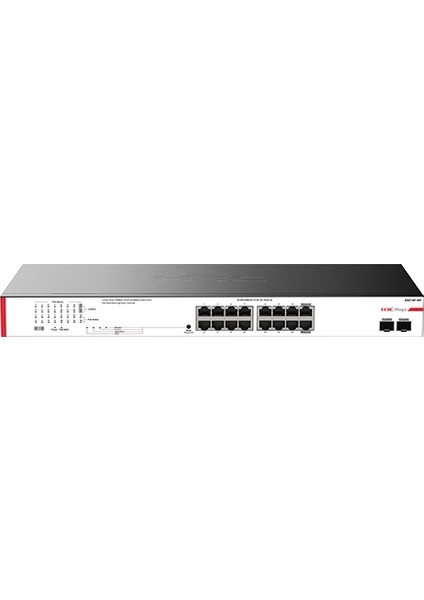 H3C Magıc 9801A5C3 BS218F-HP 16 Port 10/100/1000 16 Port Poe 2 x Sfp 225W Yonetılemez Rack Mount Swıtch