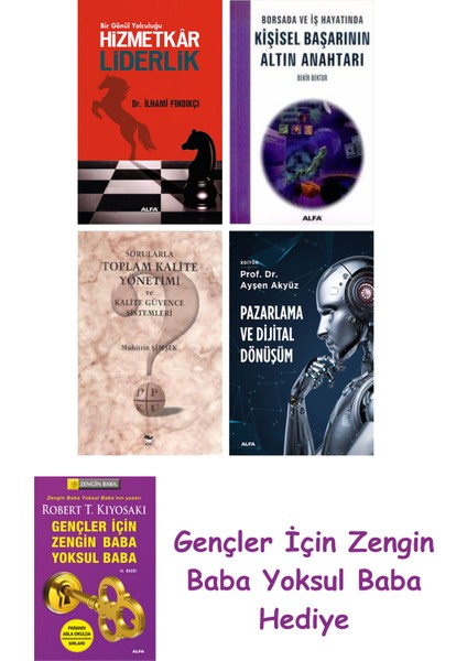 Hizmetkar Liderlik (Cep Boy) + Kişisel Başarının Altın Anahtarı + Sorularla Toplam Kalite Yönetim...