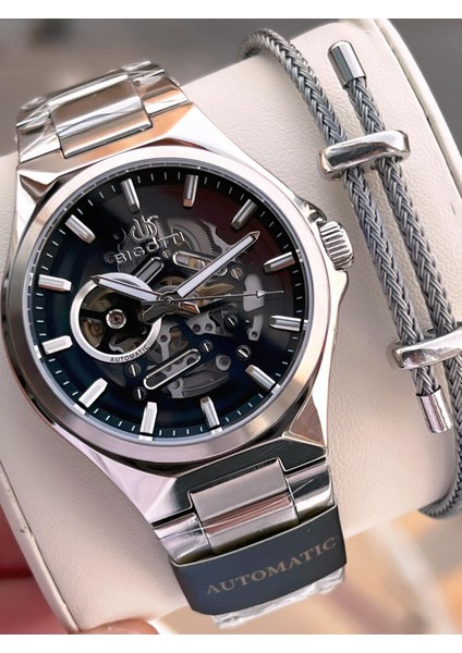 Otomatik ve Kurmalı Çelik Karatma ve Renk Atma Yapmaz 5 Atm Erkek Kol Saati EBG.10692.2