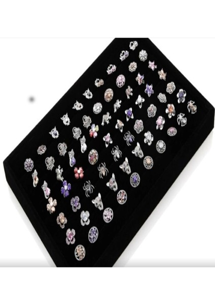 100 Lü Yüzük Floklu Süngeri Siyah 18 cm x 28.5 cm x 1.5 cm