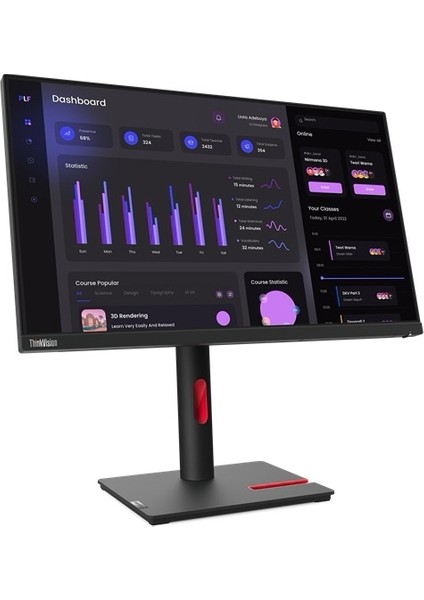 Lenovo 63CFMATXTK 23.8" 4ms 1920X1080 Vga/hdmı/dısplay Vesa Pıvot IPS LED Monıtor