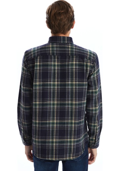 Yeni Sezon Regular Fit Uzun Kollu Ekose Erkek Oduncu Gömlek fırsatları