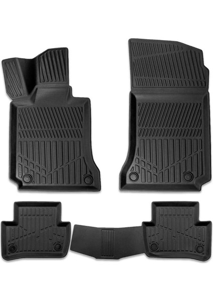 Mercedes C Serisi W204 2007-2014 Için Havuzlu Paspas, Yüksek Kenarlı, Esnek, Araca Özel, Kokusuz, Oto Paspas