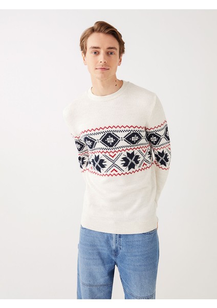 Yeni Sezon Bisiklet Yaka Uzun Kollu Desenli Erkek Triko Kazak fiyatları