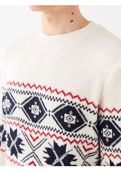 Yeni Sezon Bisiklet Yaka Uzun Kollu Desenli Erkek Triko Kazak fırsatları