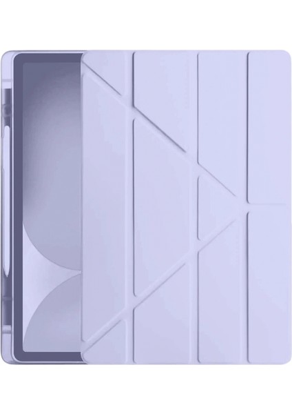 Ieg iPad Pro 11 (2024) Kılıf Kalemlikli Hugo Tablet Kılıfı - Lila