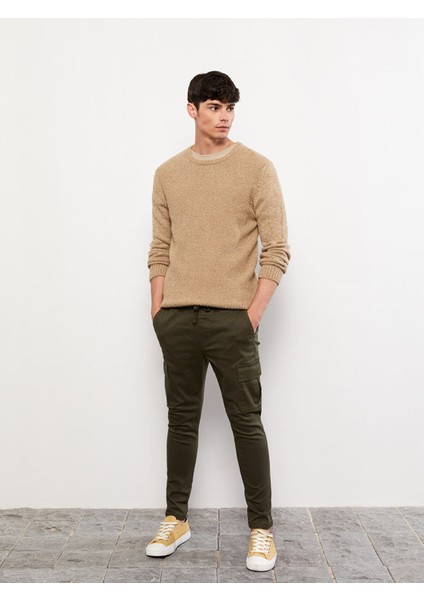 Yeni Sezon Slim Fit Gabardin Erkek Kargo Pantolon