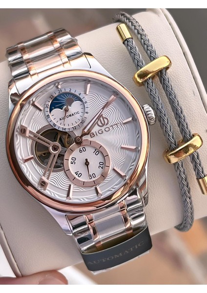 Otomatik ve Kurmalı Çelik Karatma ve Renk Atma Yapmaz 5 Atm Erkek Kol Saati EBG.10683.5