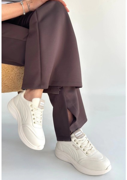 Lvsqvr Yejja Bej Cilt Bağcıklı Spor Ayakkabı (Numara: 37)