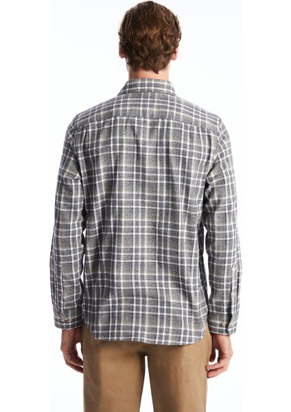 Yeni Sezon Regular Fit Uzun Kollu Ekose Erkek Gömlek fırsatları