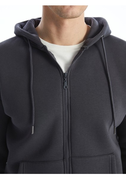 Yeni Sezon Kapüşonlu Uzun Kollu Erkek Fermuarlı Sweatshirt modelleri