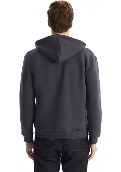 Yeni Sezon Kapüşonlu Uzun Kollu Erkek Fermuarlı Sweatshirt fırsatları