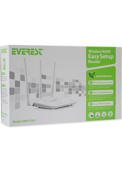 Everest Wıreless N300 EWR-F303 300MBPS 4 Port 3 Anten 2.4ghz Indoor Router fiyatları