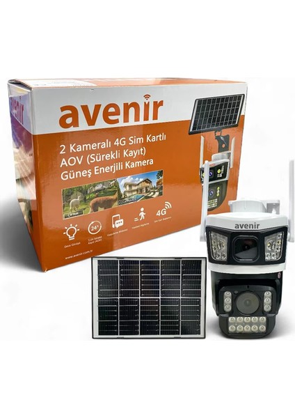 6MP 2 Kameralı 4g Solar Kamera AV-S425 indirimleri