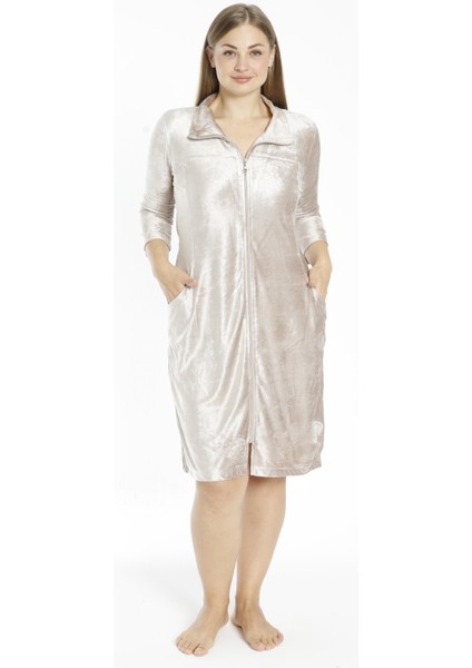 Fermuarlı Cepli Pamuklu Büyük Beden Elbise fiyatları