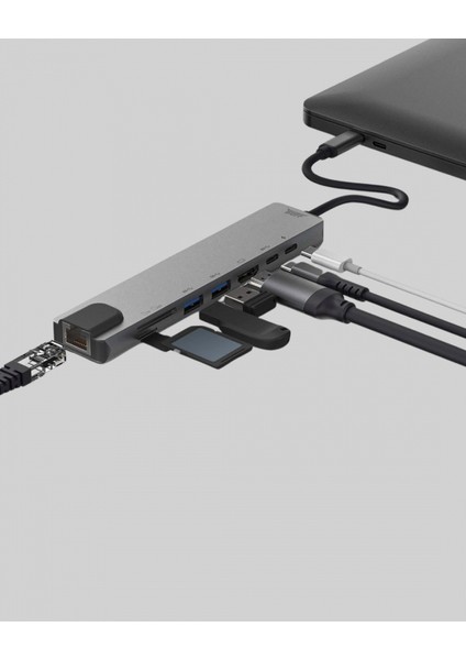 Alüminyum Kasalı MacBook Usb-C Hub – 4K Hdmı, USB 3.0, Sd/tf Kart Girişi, Pd Şarj Desteği fırsatları