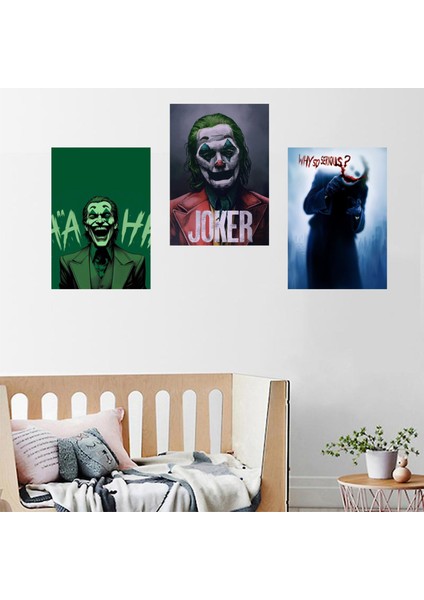 3'lü Joker Yapışkanlı 21X30 cm Poster Sticker Etiket