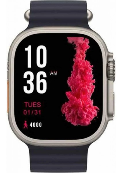 Ieg® Ultra Akıllı Saat 49 mm Çift Kordonlu Arama Cevaplama Bluetooth Bağlantılı indirimleri