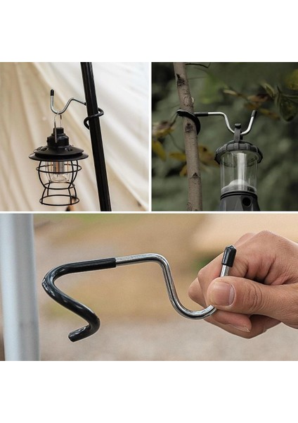 Ieg® Kamp Için Çok Fonksiyonlu S-Şekilli Direk Askısı Kaymaz Paslanmaz Çelik Eşya Asma Kancası (488