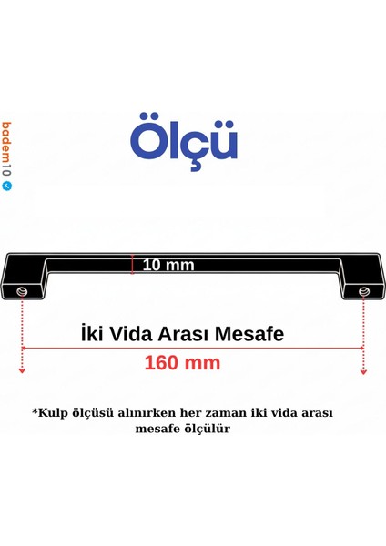 Mobilya Çekmece Dolap Kapak Kulpu Dayanıklı Kulbu Kulpları Siyah 160 mm Siyah Metal Kulp fırsatları