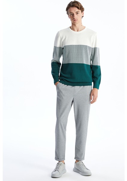 Yeni Sezon Bisiklet Yaka Uzun Kollu Renk Bloklu Erkek Triko Kazak fiyatları