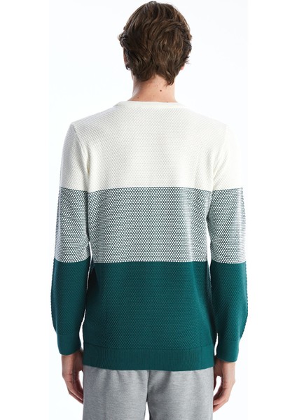 Yeni Sezon Bisiklet Yaka Uzun Kollu Renk Bloklu Erkek Triko Kazak fırsatları