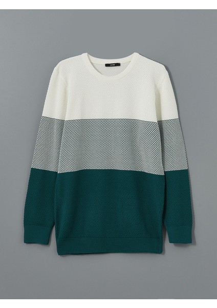 Yeni Sezon Bisiklet Yaka Uzun Kollu Renk Bloklu Erkek Triko Kazak indirimleri