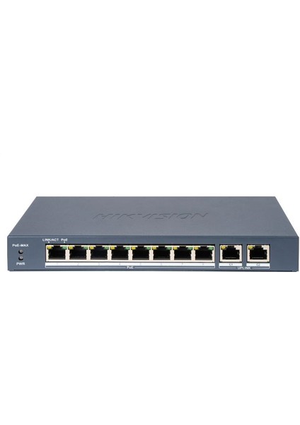 Hıkvısıon DS-3E0310P-E/M 10/100 8 Port Poe 2 Port Gıgabıt Uplınk Fast Ethernet Swıtch