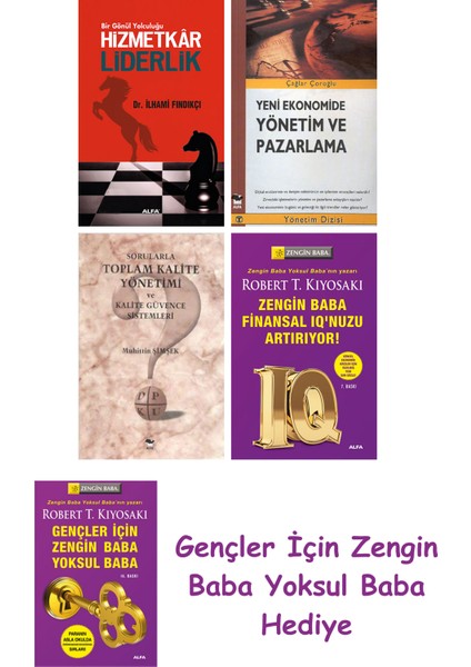 Hizmetkar Liderlik (Cep Boy) + Yeni Ekonomide Yönetim ve Pazarlama + Sorularla Toplam Kalite Yöne...