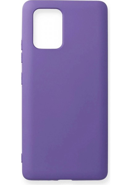 Ieg Samsung Galaxy A91 / S10 Lite Kılıf Nano Içi Kadife Silikon - Mor