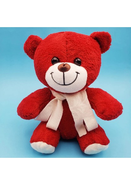 - Kırmızı Peluş Atkılı Oyuncak Ayıcık