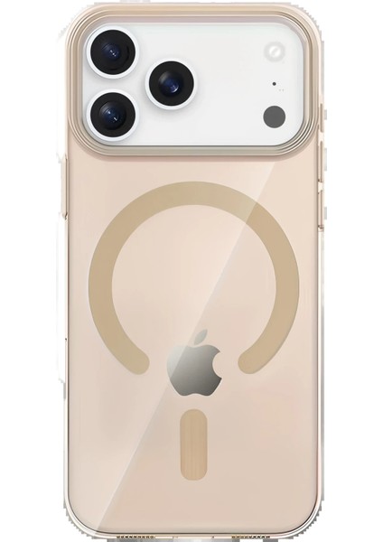 Apple iPhone 17 Pro Max Pc Blank Magsafe Kapak - Çöl TITANYUM-(5796)