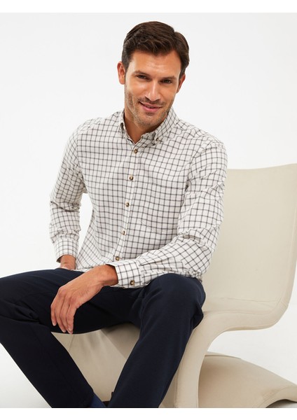 Yeni Sezon Regular Fit Uzun Kollu Ekose Erkek Gömlek