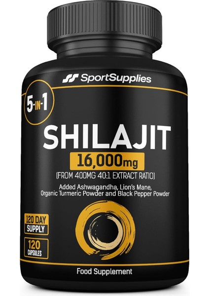 Shilajit 16.000 Mg – Fulvik Asit Destekli Bitkisel Kompleks – 120 Kapsül
