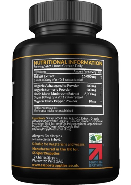 Shilajit 16.000 Mg – Fulvik Asit Destekli Bitkisel Kompleks – 120 Kapsül fiyatları