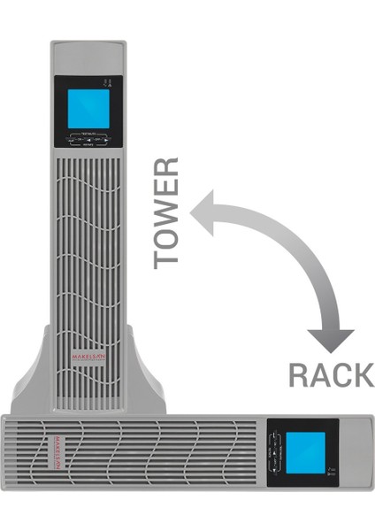 Makelsan Powerpack Se 3kva 5-15DK 6X12V/7AH 1f/1f Online Racktower Ups MU03000N11ERV02