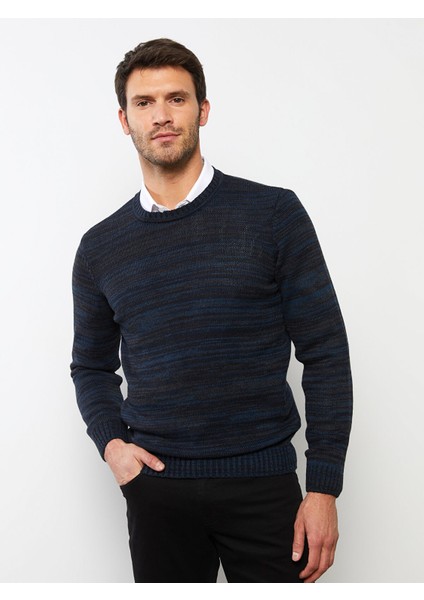 Yeni Sezon Bisiklet Yaka Uzun Kollu Desenli Erkek Triko Kazak modelleri