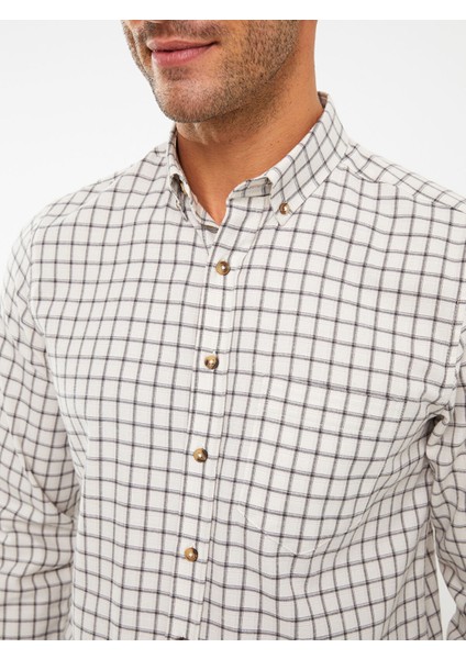 Yeni Sezon Regular Fit Uzun Kollu Ekose Erkek Gömlek fırsatları
