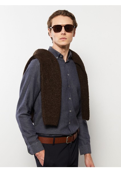Yeni Sezon Slim Fit Uzun Kollu Gabardin Gömlek